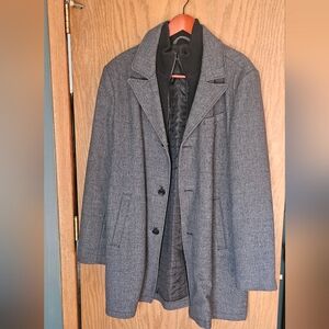 Kenneth Cole Black Quilted Jacket With Ribbed Zip-up Liner XL